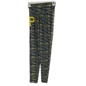 Majestic Womens XS Pittsburgh Pirates Logo Leggings Athletic Stretch Pants